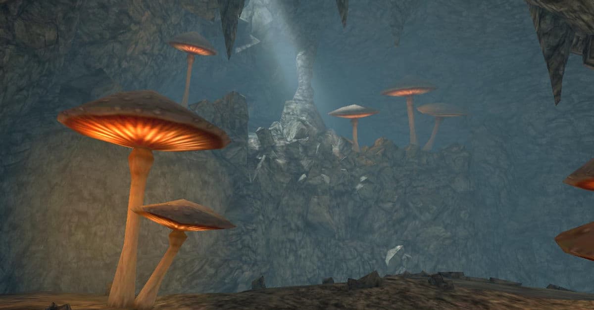 Zrzut ekranu z gry VR Cave Flythrough