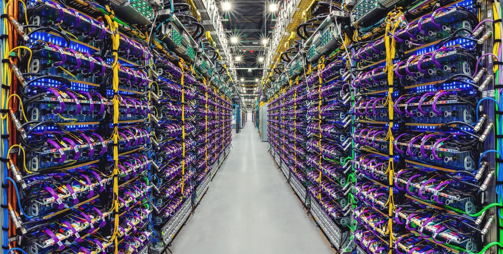 cloud tpu v5p ai accelerator supercomputers in a google data center